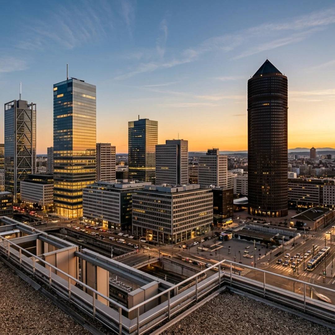 Quartier d'affaires de la Part-Dieu à Lyon