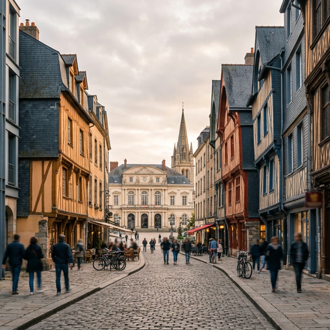 Centre historique de Rennes, maisons à colombages