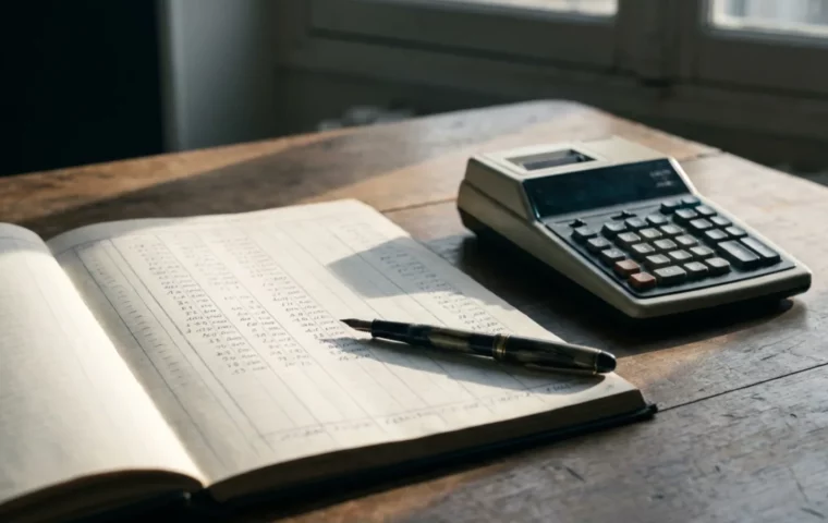 Carnet de comptes et calculatrice posés sur un bureau, définition et calcul de l’EBITDA