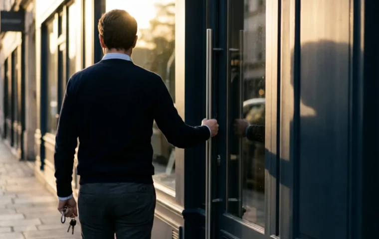 Commerçant fermant sa boutique, étapes de la vente d’un fonds de commerce