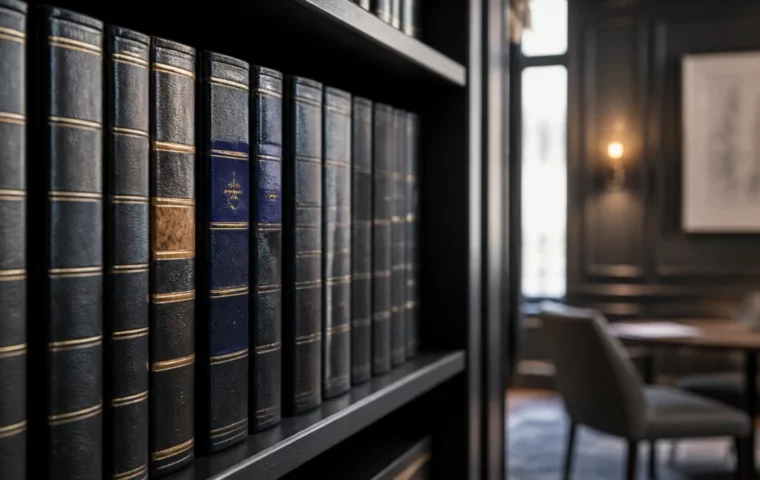 Bibliothèque de codes juridiques reliés dans un cabinet d’avocats parisien